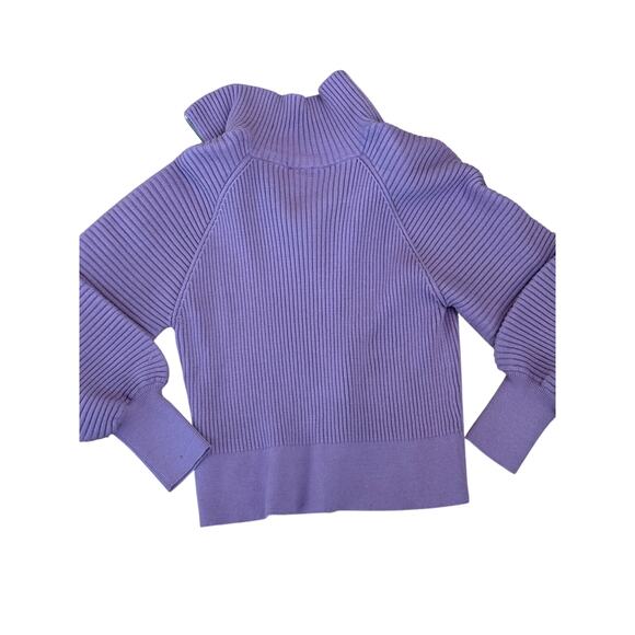 Anthropologie Varley Reid Half-Zip Knit Pullover in Smokey Grape Size Small - Picture 10 of 10